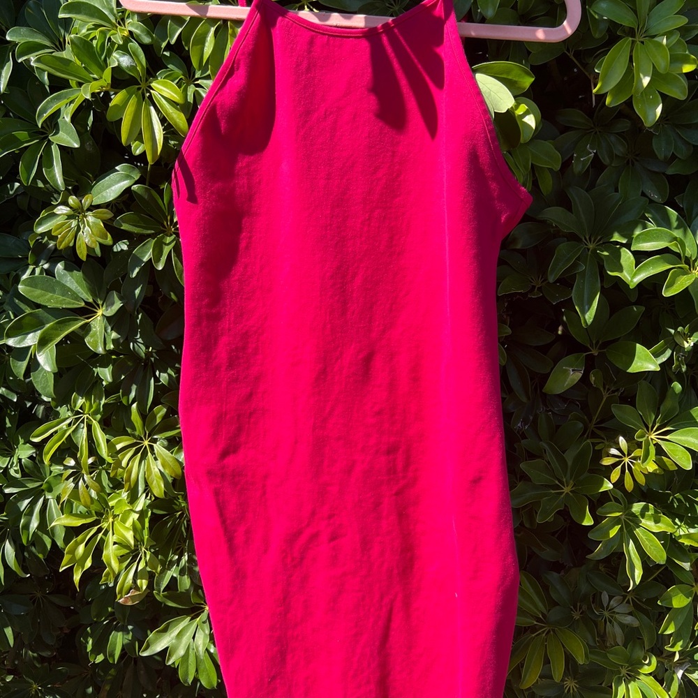 Manners London Bright Hot Red Halter Bodycon Dress